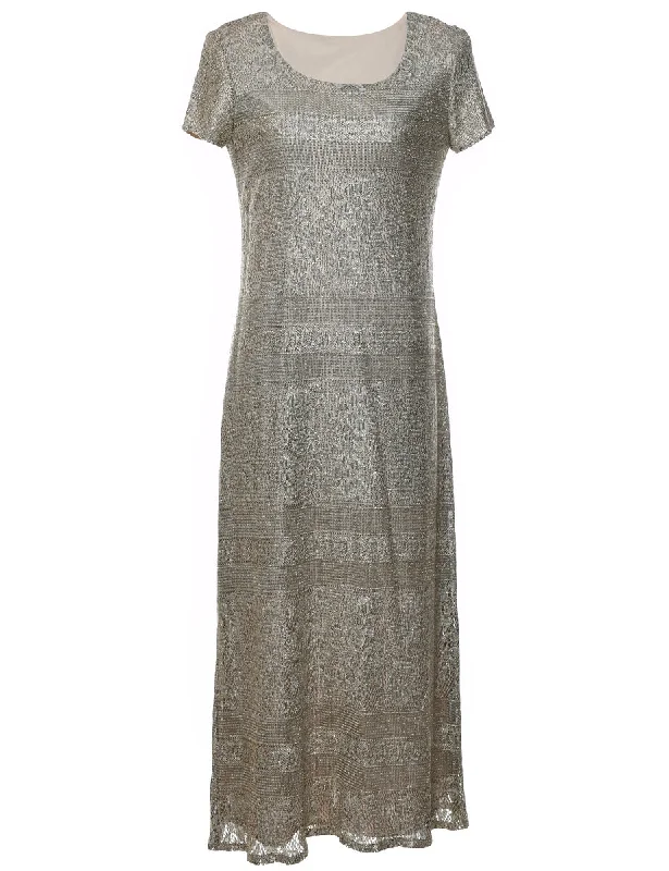 Light Brown Evening Dress - L Modern Women's 