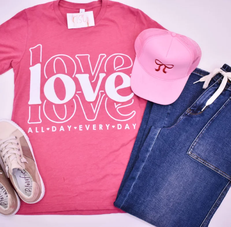 Love - All Day, Every Day Graphic Tee Monochromatic All - in - one