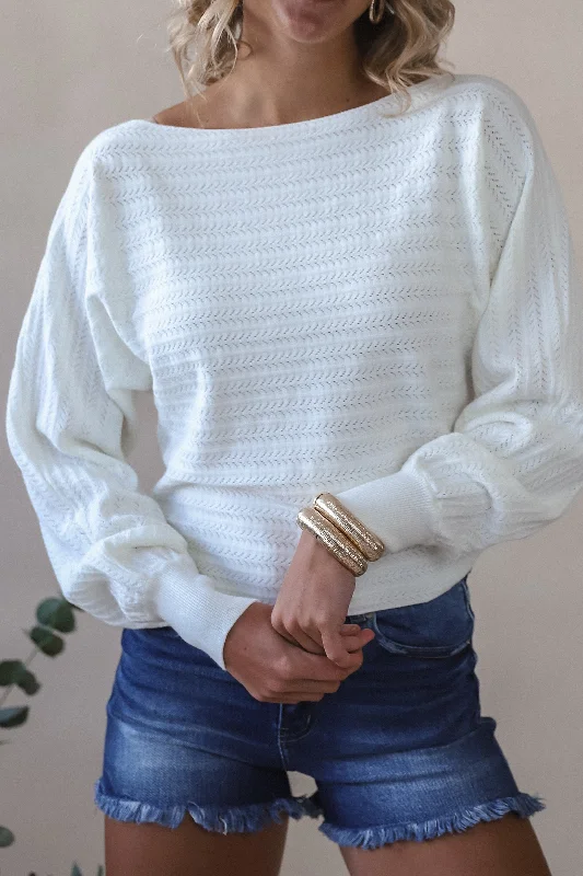 White Stacey Sweater Tough Women's Military - inspired
