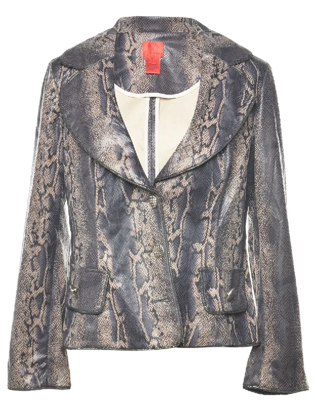 Cristina's Animal Print Blazer - L Country