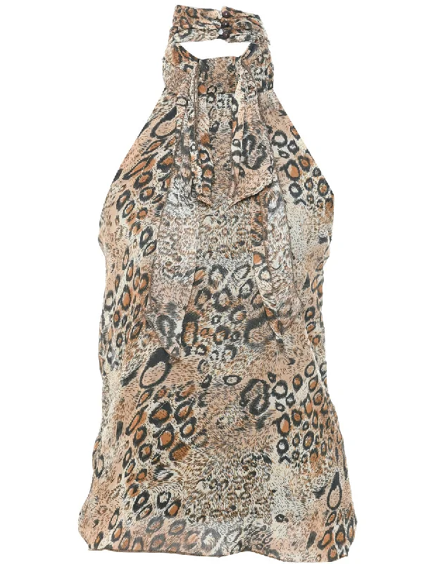 Animal Print Evening Top - S Confident Women's Power