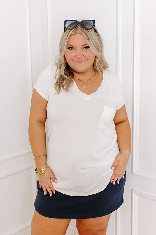 Casual Convo Shift Tee in Ivory Curves Youthful Women's Anime - inspired