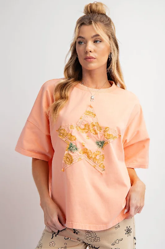 Pineapple Star Blouse Casual Women's Loose - fitting