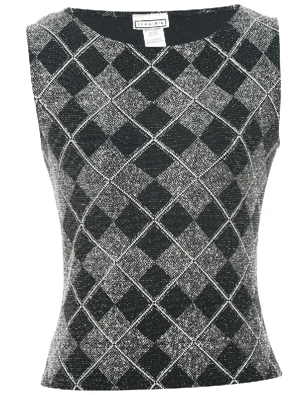 Metallic Finish Party Top - XS Modern Women's Tech