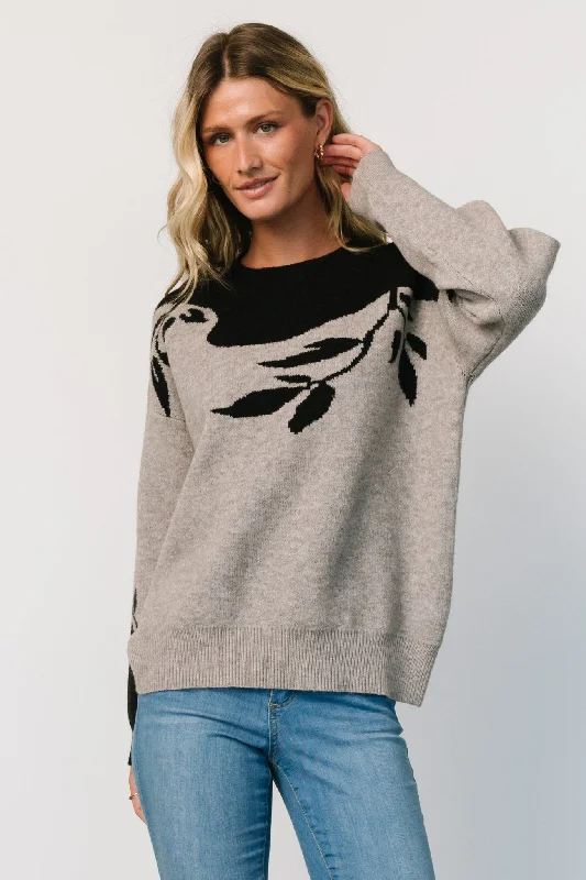 Teresa Sweater | Gray + Black Streetwear Style for 