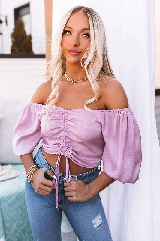 Time To Party Crop Top In Blush European