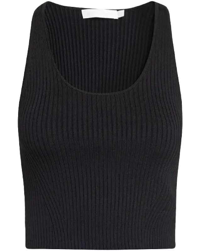 Black Cecilia Crop Top Stylish Women's Neon