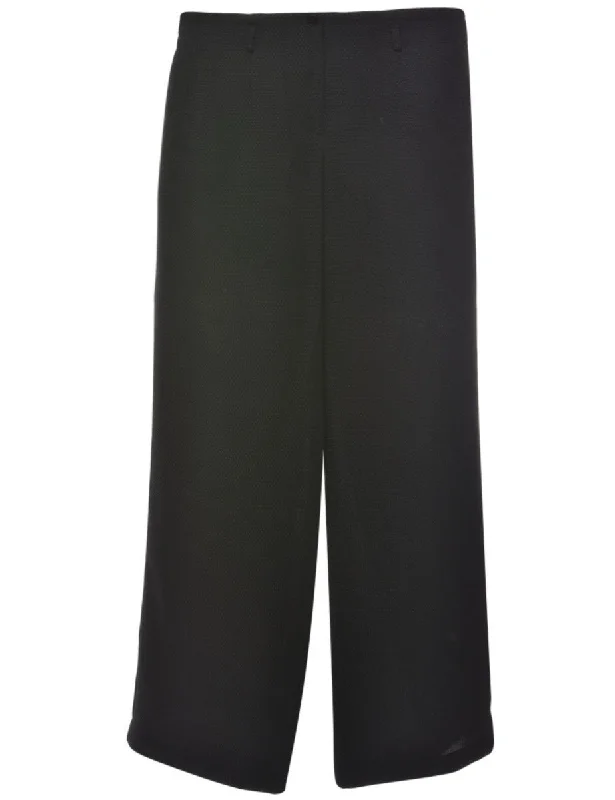 Tapered Black Trousers - W28 L31 Unique Women's Upcycled