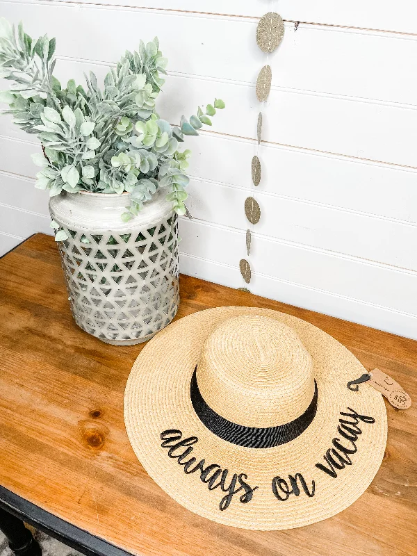 Straw Wide Brim Sun Hat Adventure