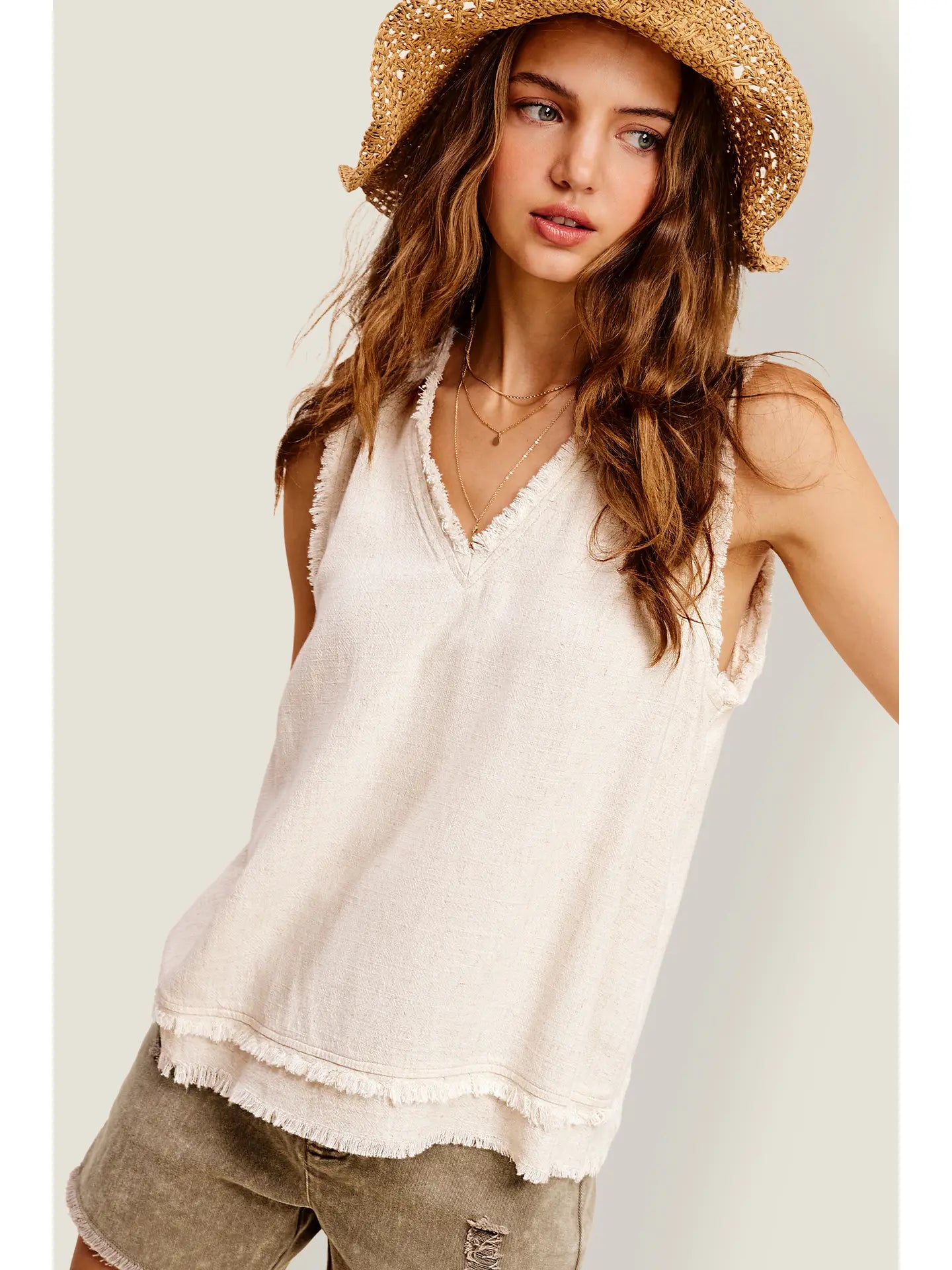 Nora Natural Tank Refined Women's Hand - crafted