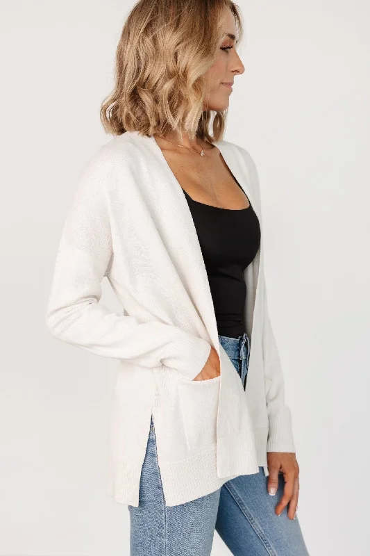 Bennett Pocket Cardigan | Ivory Confident Women's Power