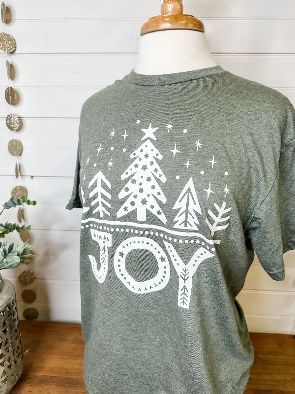 Christmas Joy Graphic Tee Sophisticated Women's Tailored
