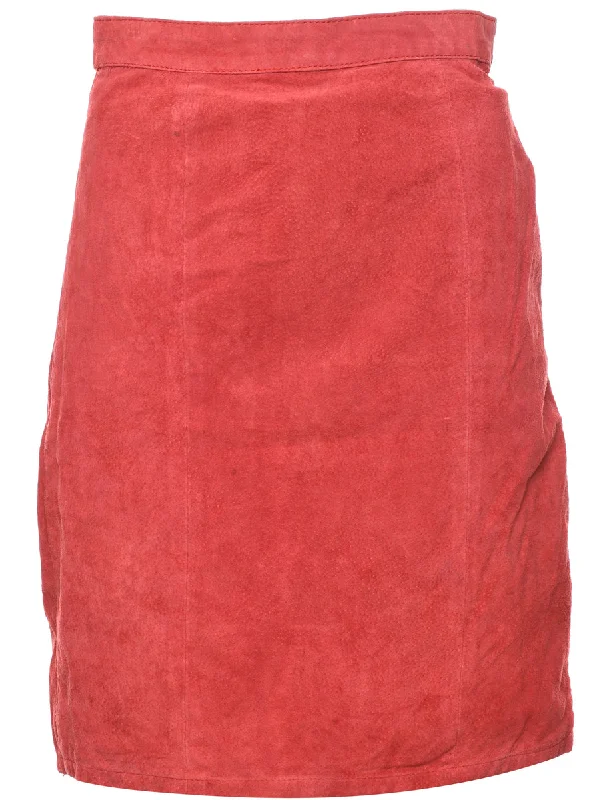 A-Line Suede Skirt - S Edgy Women's Punk