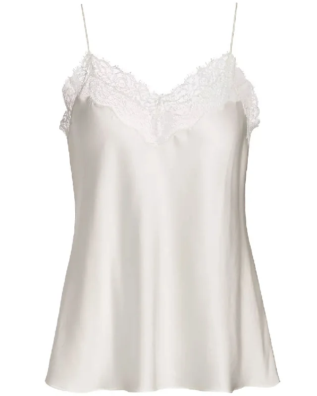 White Silk Lace Erika Cami Streetwear Style for 