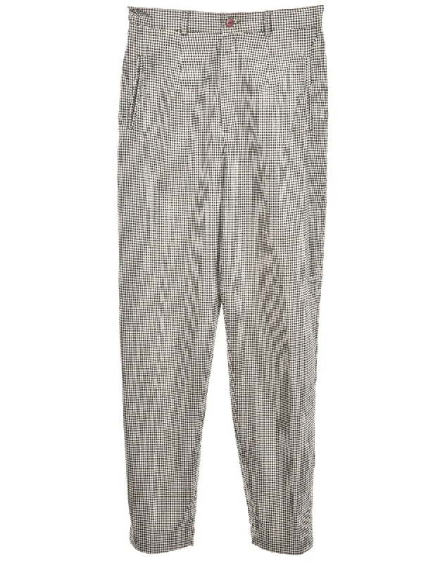 Checked Trousers - W28 L30 Refined Women's Velvet