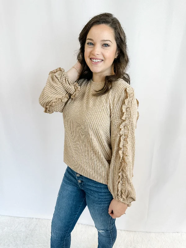 Need A Little More Frilled Top Preppy Women's College