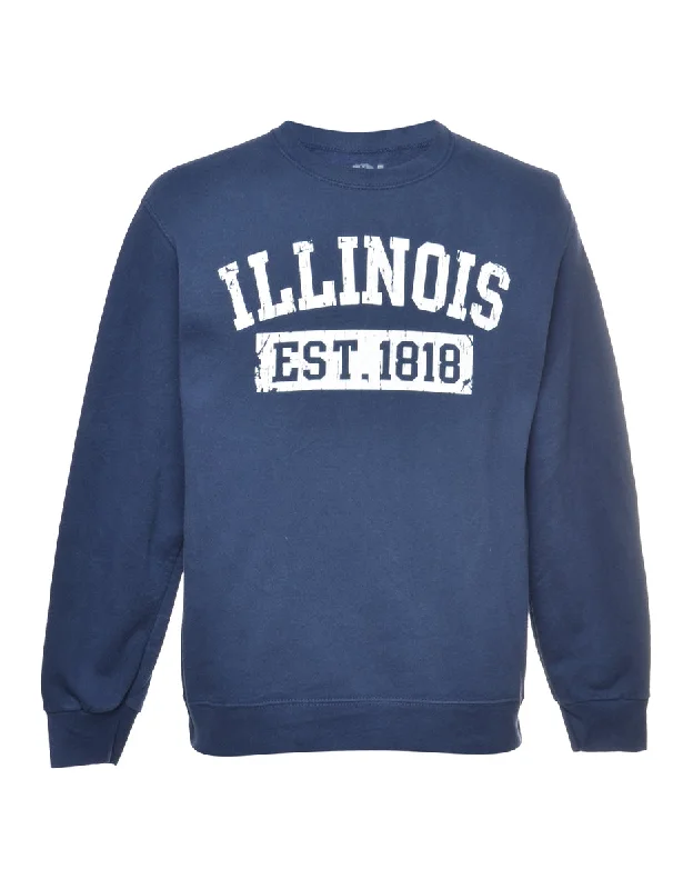 2000s Illinois Printed Sweatshirt - M Australian Beach