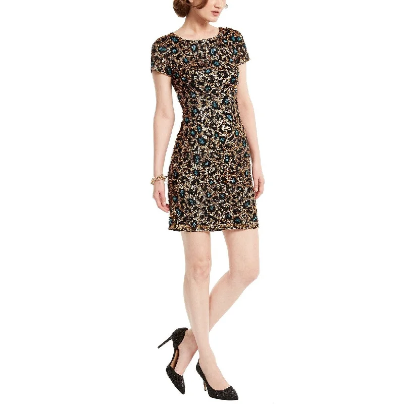 Adrianna Papell Women's Sequin Leopard-Print Dress Black Size 2 Rugged Women's Outdoor Adrianna Papell Women's Sequin Leopard-Print Dress Black Size 2 Rugged Women's Outdoor