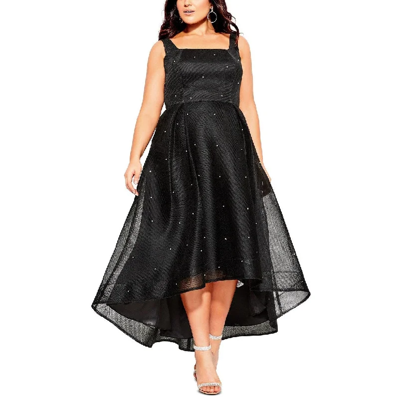 City Chic Women's Petite Embellished High/Low Gown Black Size Small Sophisticated Women's City Chic Women's Petite Embellished High/Low Gown Black Size Small Sophisticated Women's