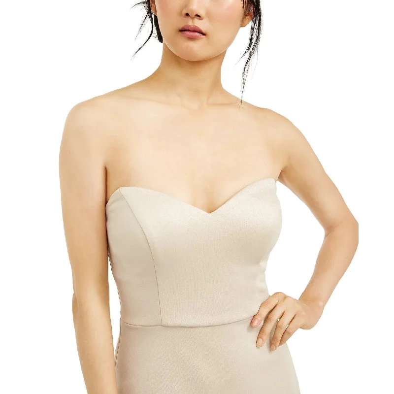 City Studios Juniors' Strapless Wrap Skirt Dress Gold Size 11 Relaxed Women's Beachy City Studios Juniors' Strapless Wrap Skirt Dress Gold Size 11 Relaxed Women's Beachy