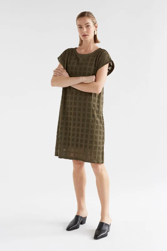 Grid Burnout Dress Dapper Women's 1920S