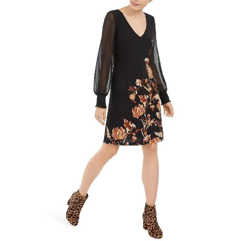 INC International Concepts Women's Floral-Print Statement-Sleeve Dress Black Size Large Refined Women's Hand - crafted INC International Concepts Women's Floral-Print Statement-Sleeve Dress Black Size Large Refined Women's Hand - crafted