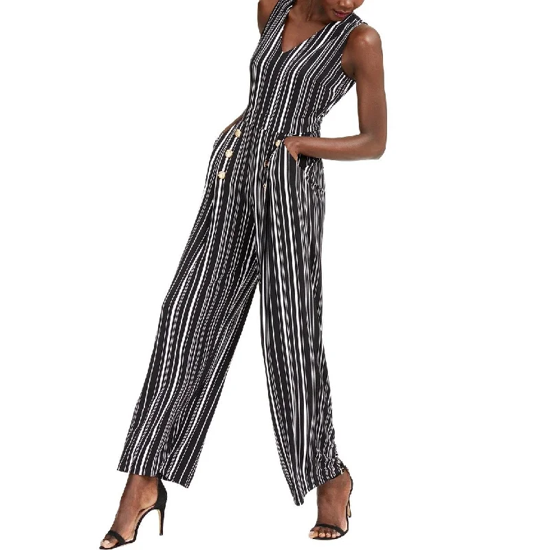 INC International Concepts Women's Striped Jumpsuit Black Size S - Small Feminine Women's Soft INC International Concepts Women's Striped Jumpsuit Black Size S - Small Feminine Women's Soft
