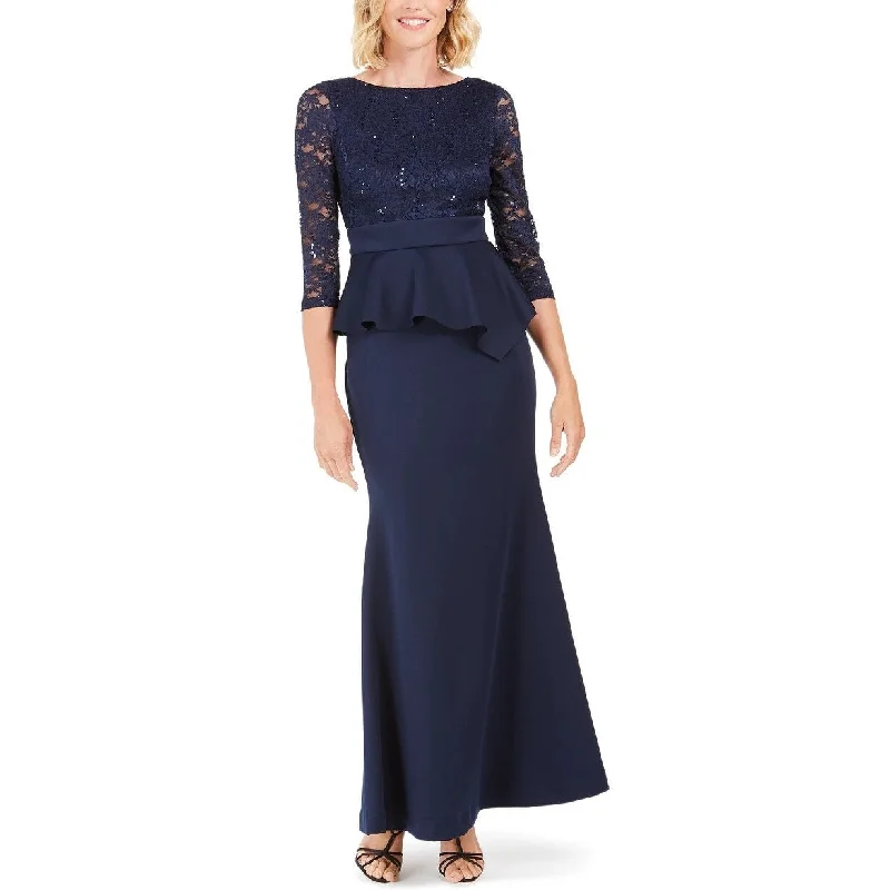 Jessica Howar Women's Peplum Gown Navy Size 16 Monochromatic All - in - one