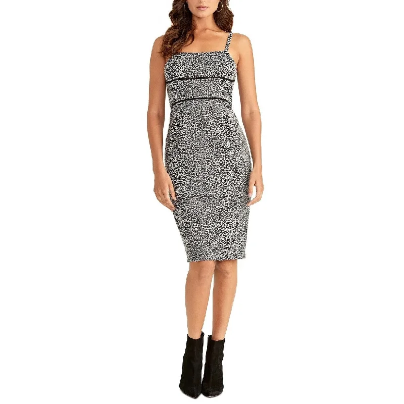 Rachel Roy Women's Body Con Printed Dress Grey Size 12 Cool Women's Distressed