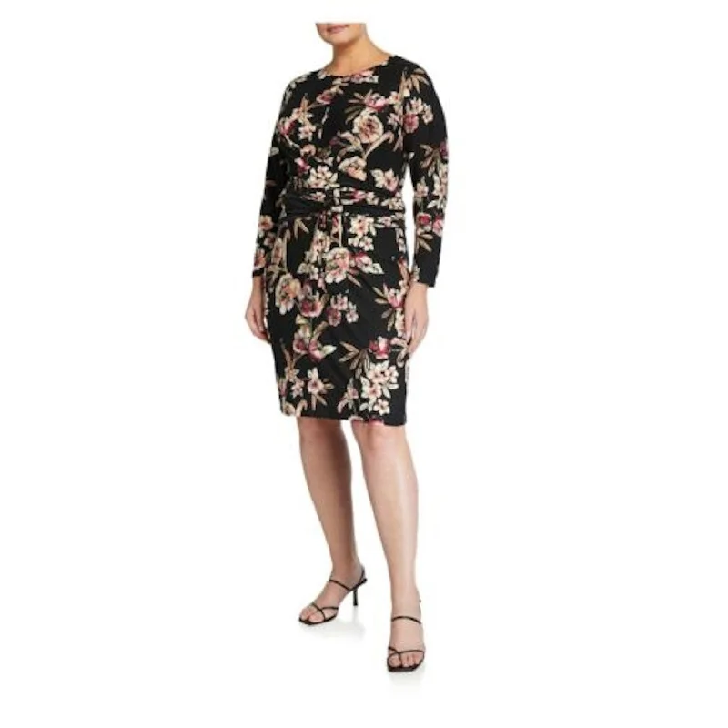 Rachel Roy Women's Plus Tie Waist Long Sleeve Dress Black Size 2X Bohemian Women's Free Rachel Roy Women's Plus Tie Waist Long Sleeve Dress Black Size 2X Bohemian Women's Free