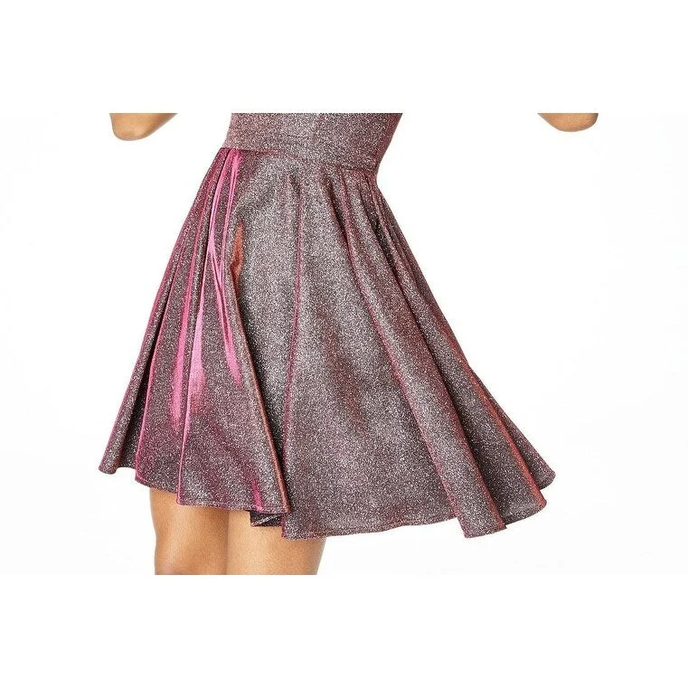 Sequin Hearts Juniors' Glitter Fit & Flare Dress Wisi Size 11 Refined Women's Velvet Sequin Hearts Juniors' Glitter Fit & Flare Dress Wisi Size 11 Refined Women's Velvet
