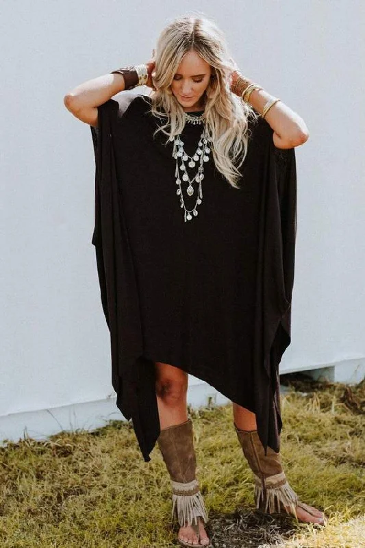 The Wren Tunic - Black Dynamic Women's High - energy