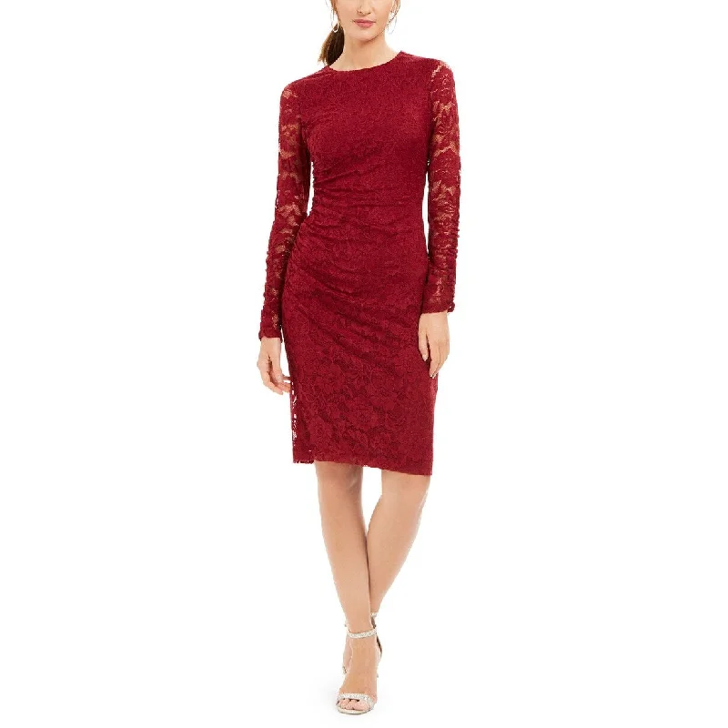 Vince Camuto Women's Stretch Lace Bodycon Dress Red Size 4 Adventure