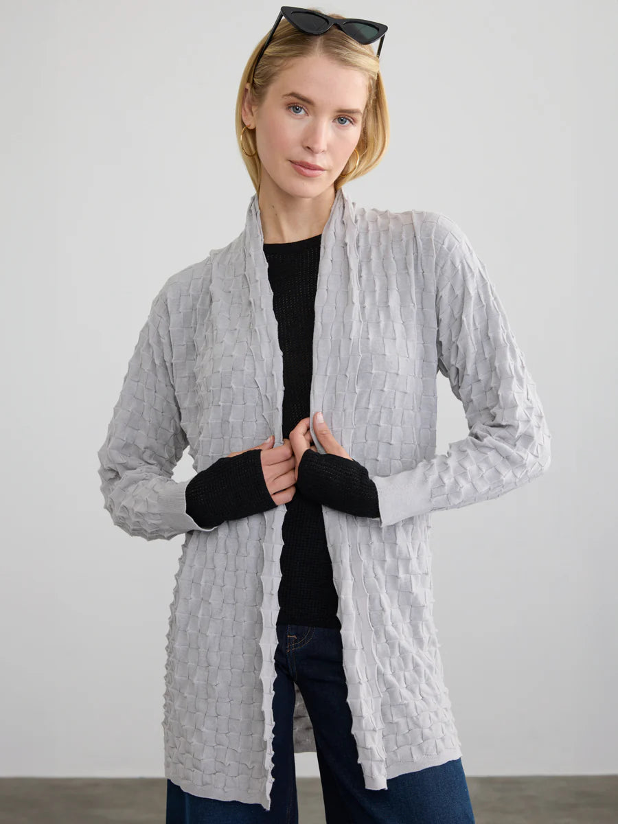 3D OPEN COAT Cardigan in Grey Practical Women's Multi - 