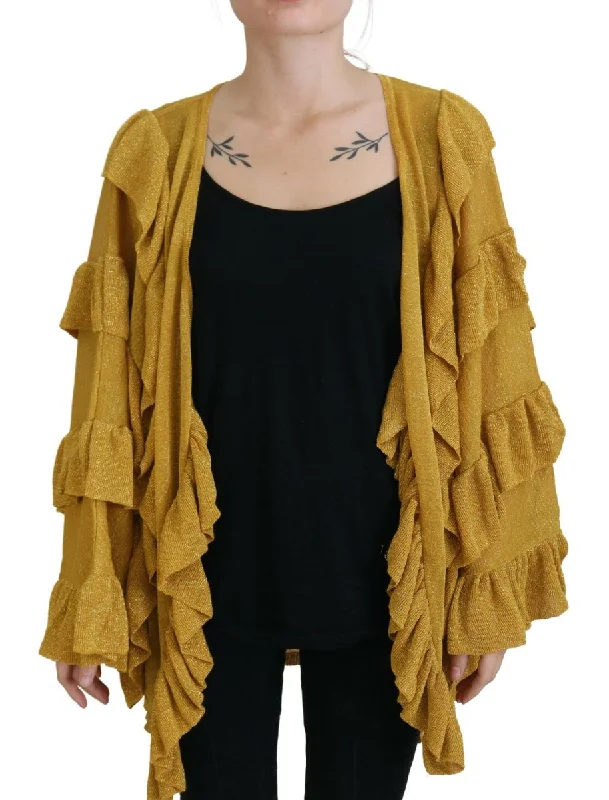 Aniye By  Long Sleeves Ruffled Women Cardigan Women's Sweater Cozy Women's Winter