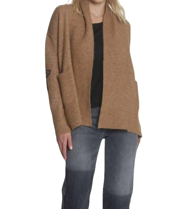 Bella Cozy Cardigan In Ginger Athletic Women's 