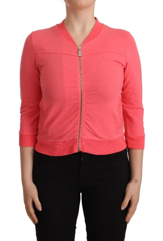 Blumarine  3/4 Sleeve Zip Embellished Women's Sweater Modern Women's 