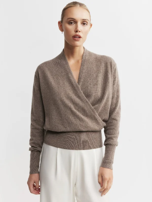 Cashmere Ballet Sweater - Walnut British Gentlewoman Style