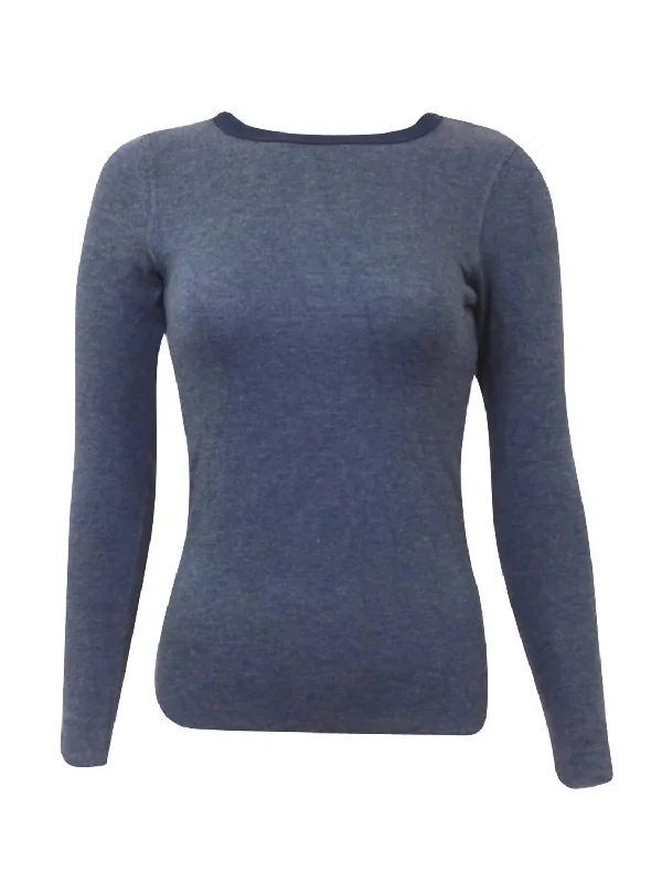 Crew Neck Sweater In Dusk garde