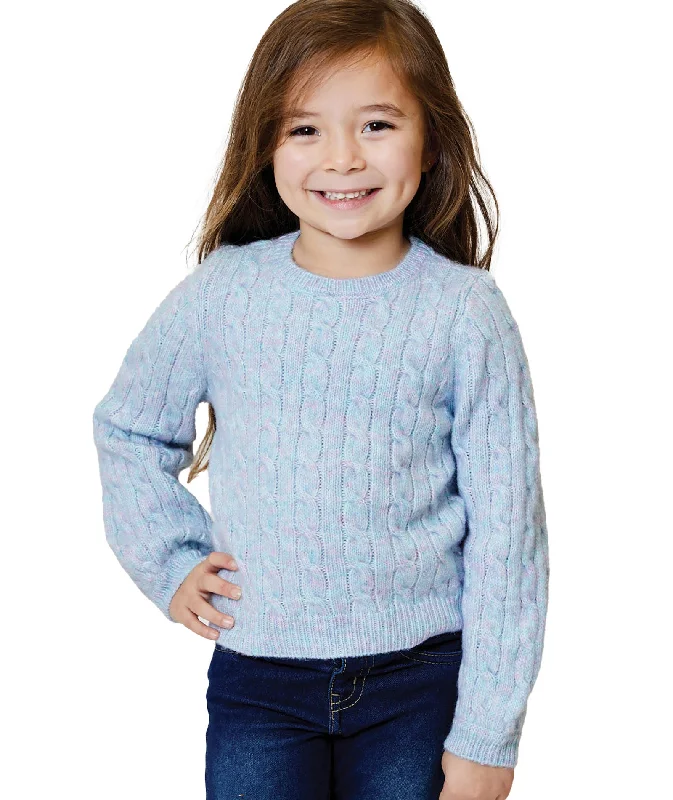 Design History Girls Little Blue Pink Sweater Vacation
