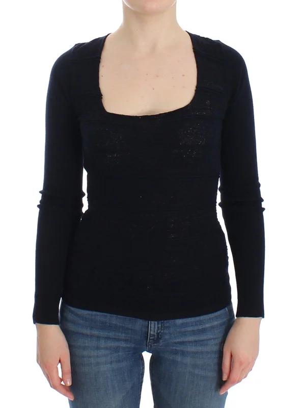 Ermanno Scervino  Knitted Wool Stretch Sweater Women's Top Sporty Women's Tennis