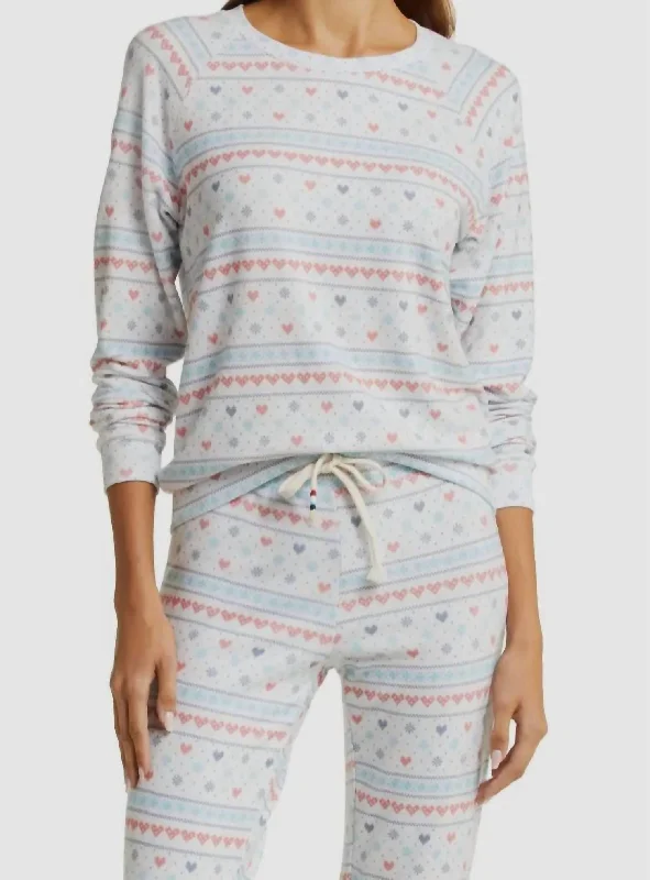 Fair Isle Hacci Pullover In White Practical Women's Multi - 