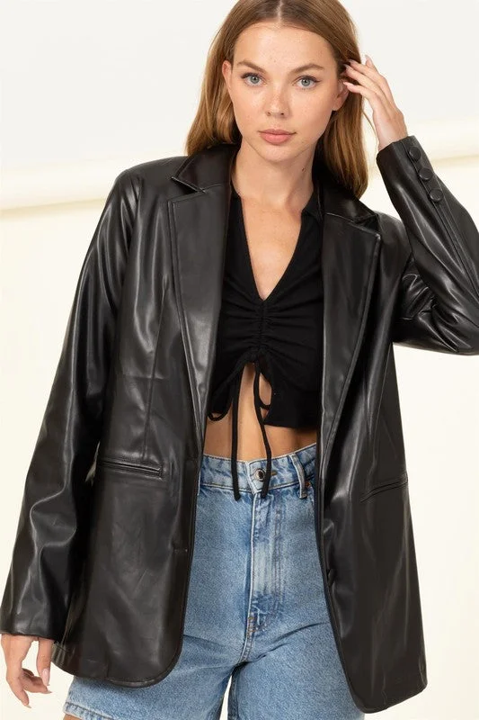 FAVORITE TIME OVERSIZED BLAZER IN BLACK Street