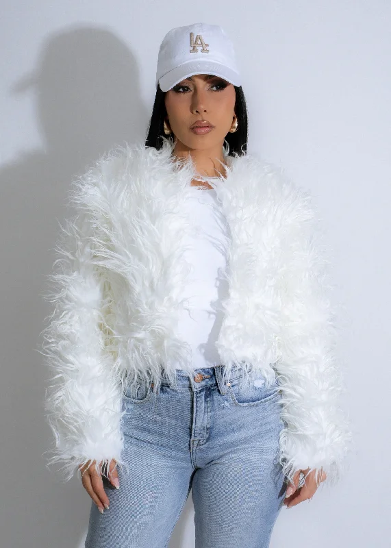 Class Me Up Jacket White Traditional Women's Wool