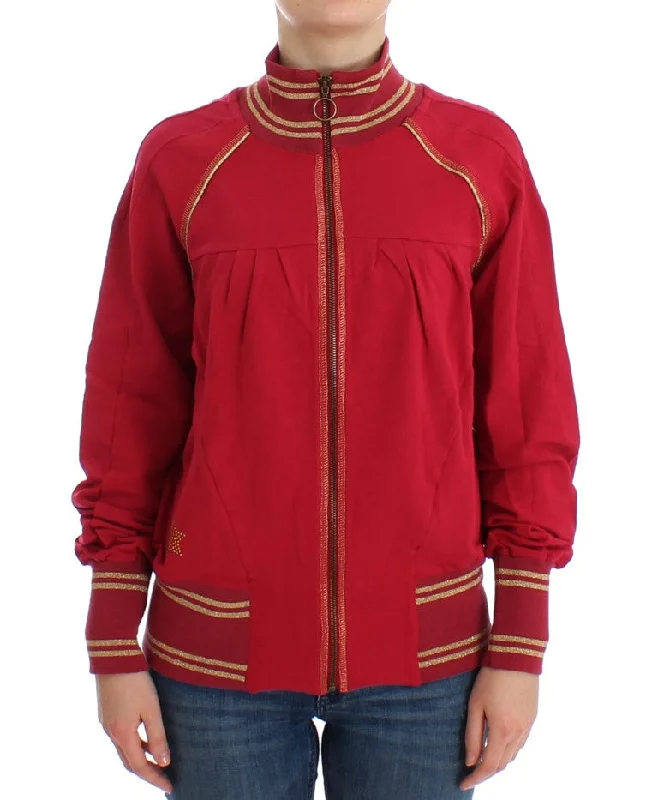 John Galliano  Mock Zip Cardigan Sweatshirt Women's Sweater Casual Women's Loose - fitting