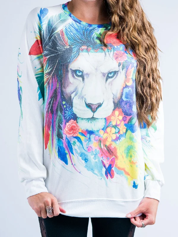 King Of Lions Vintage Sweatshirt Bohemian Women's Free