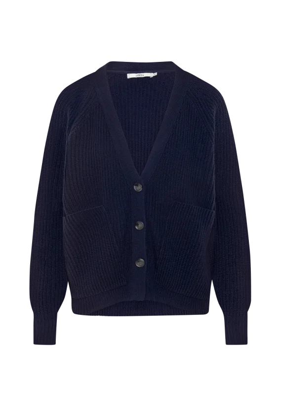 LARA Cashmere/Wool Cardigan in Navy Refined Women's Velvet