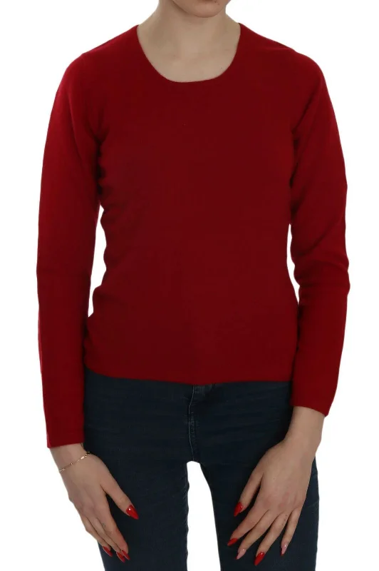 MILA SCHÖN  Round Neck Pullover Cashmere Women's Sweater Classic Women's Tweed