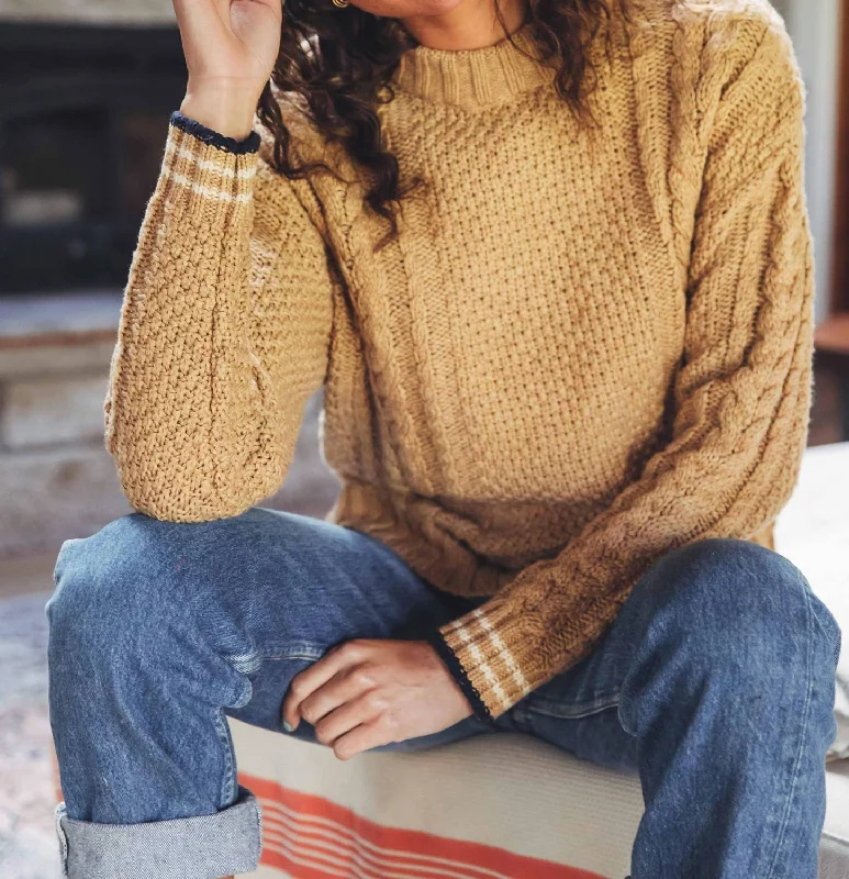 Rosalyn Sweater In Caramel Cool Women's Distressed