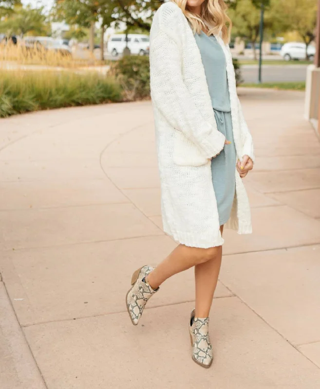 The Cozy Cardigan In Ivory Relaxed Women's Beachy